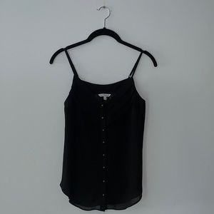 NWOT NAKED ZEBRA Black Gold Button Tank Top Blouse